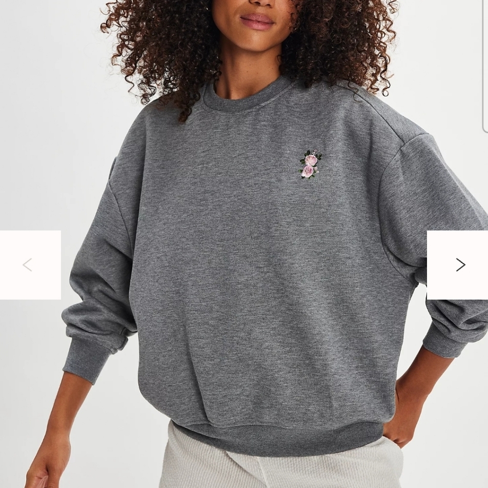 NWT new For Love & Lemons Julie Sweatshirt gray small